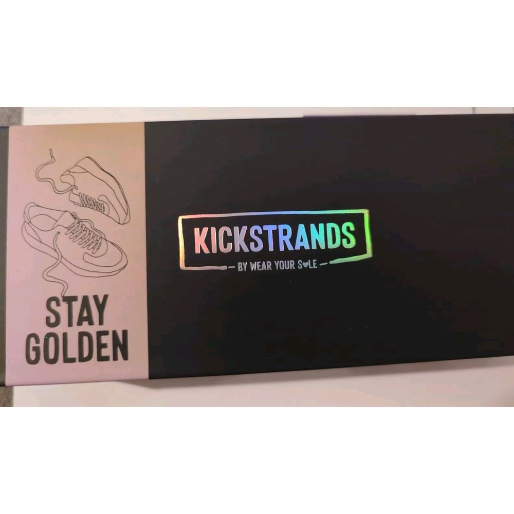 KICKSTRANDS Shoelaces Glitter Stay‎ Gold Aglets By Wear Your Sole NIB